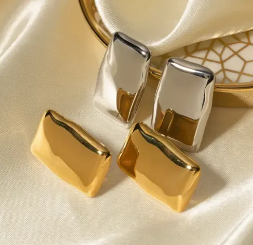 Chunky Rectangular Earrings