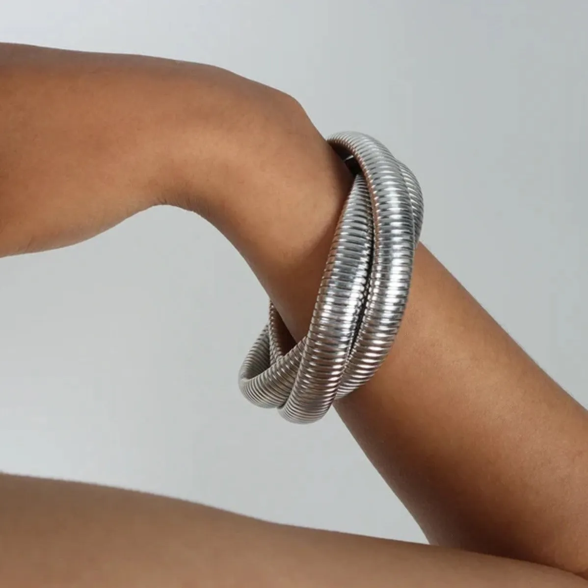 Chunky Triple Flex Snake Chain Tubogas Bracelet