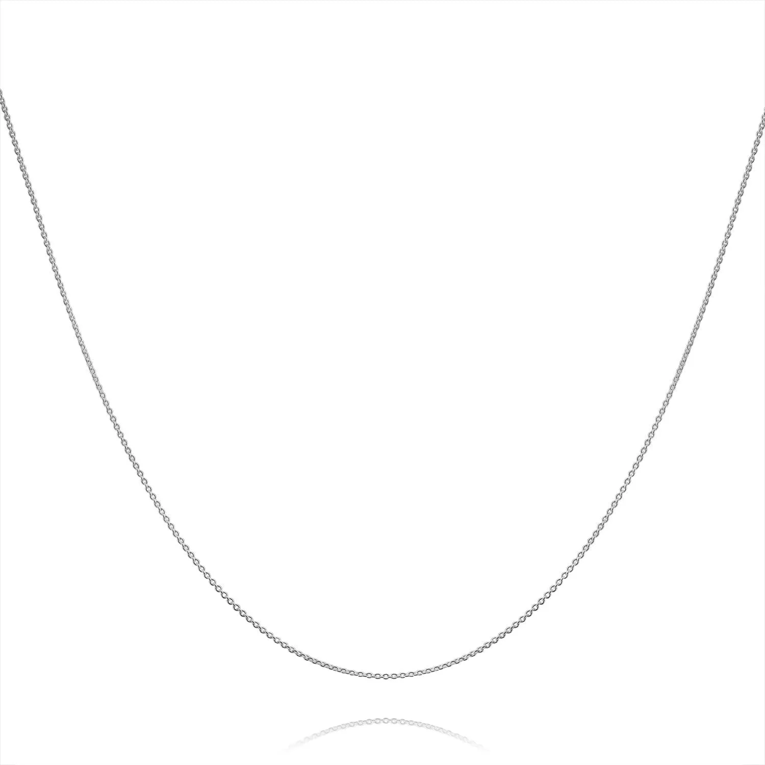 Classic Fine Thin Rolo Link Cable Chain Necklace 14K Gold Plated Silver 16-24 Inch