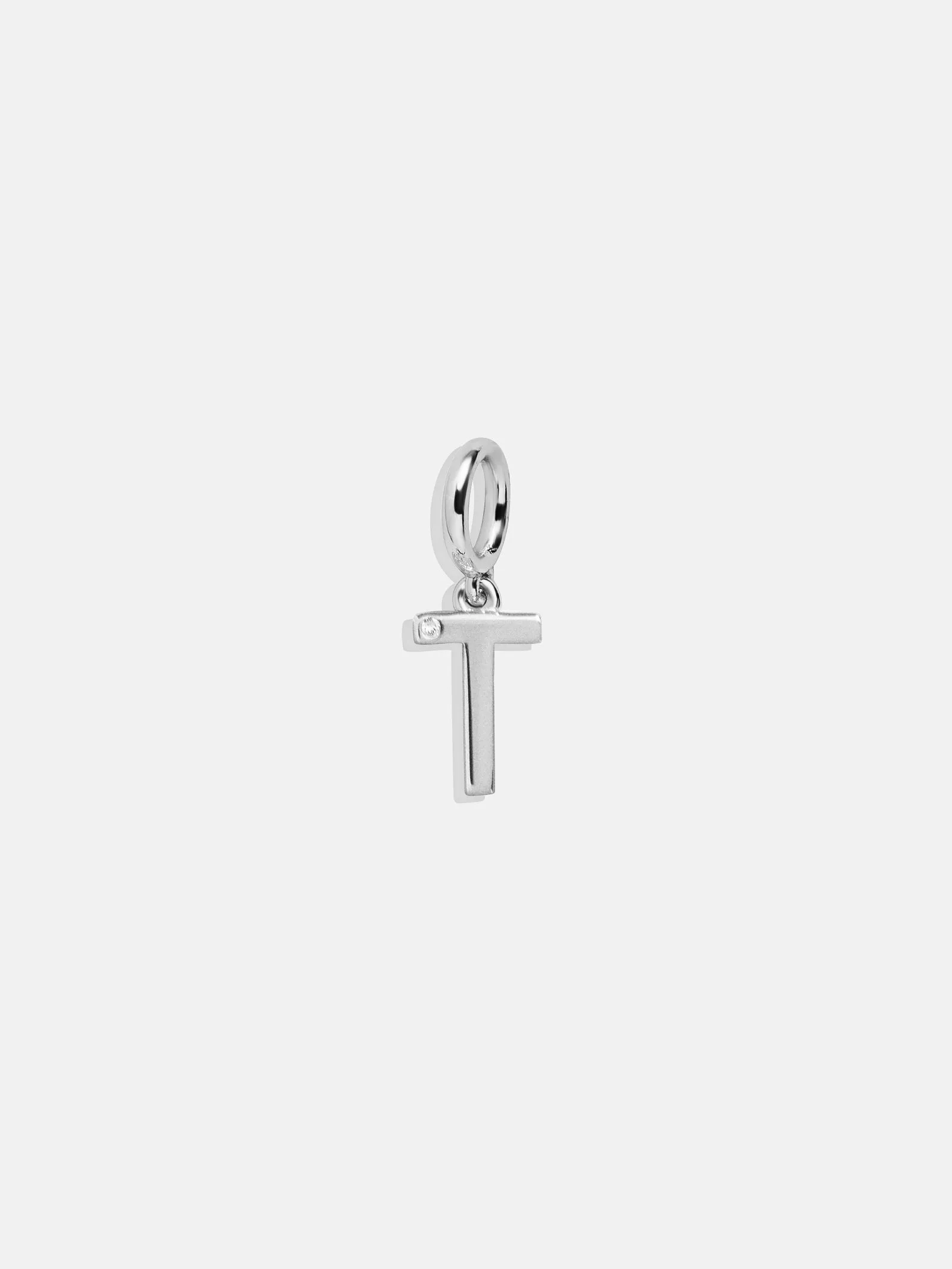 Classic Silver Initial Cluster Charm - T