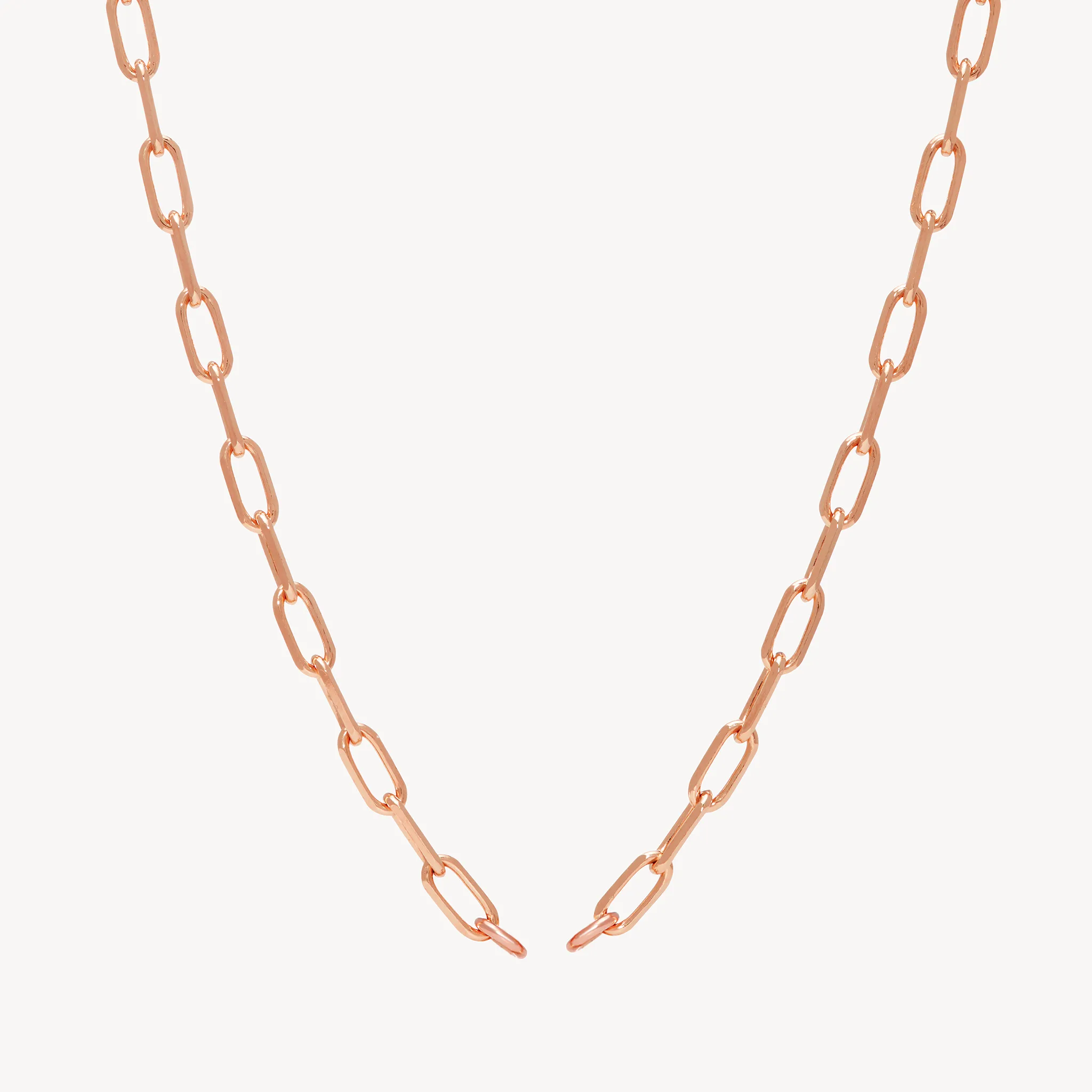 Clip Charm Chain Necklace — Rose Gold