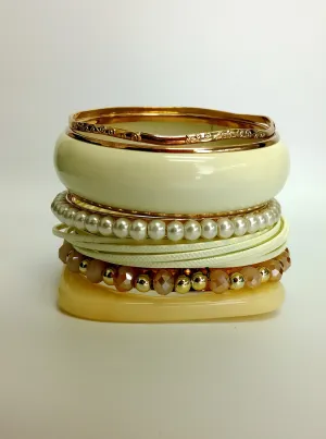 Creamy Radiance Bangle Set