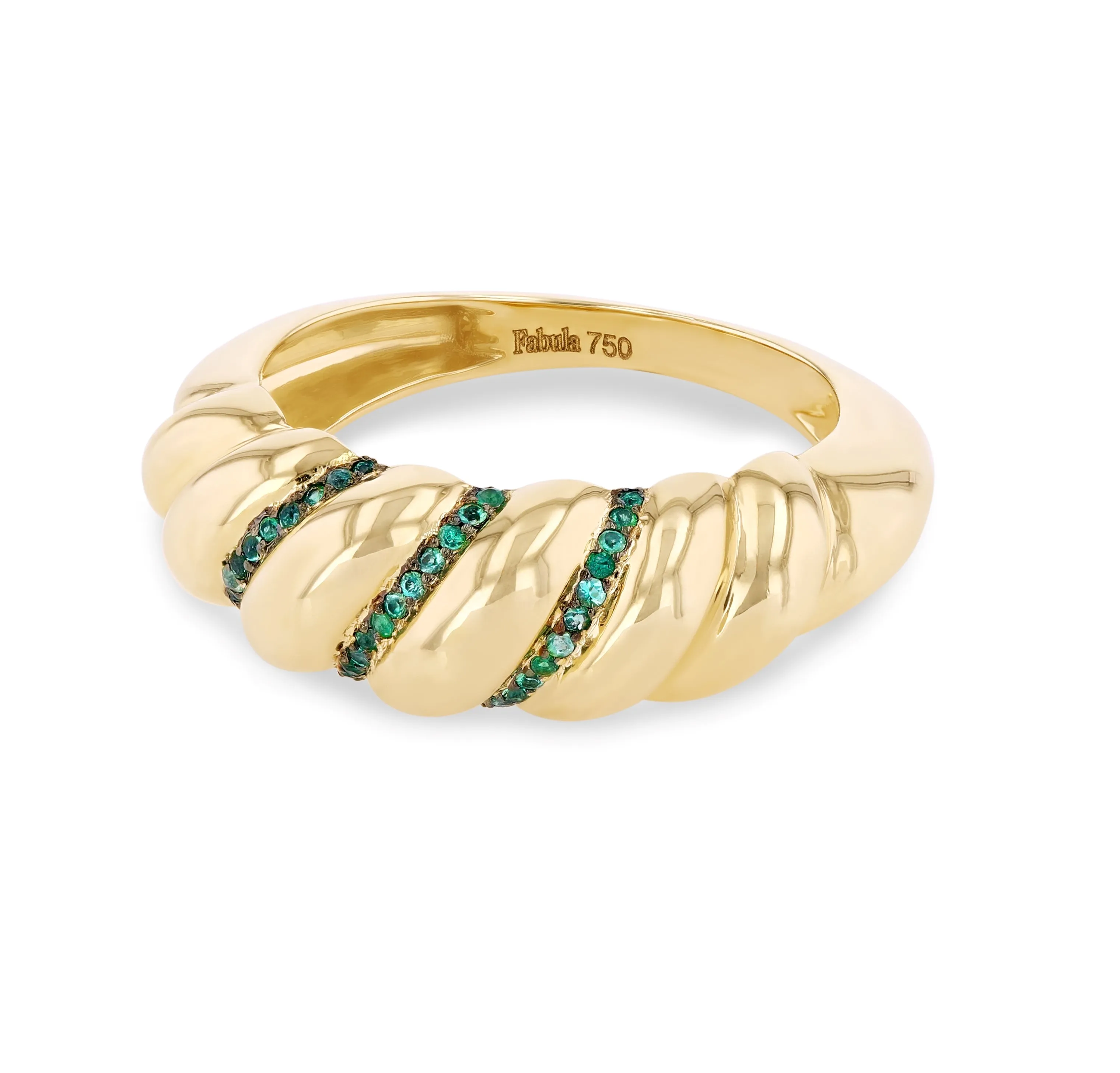 Croissant Emerald Ring