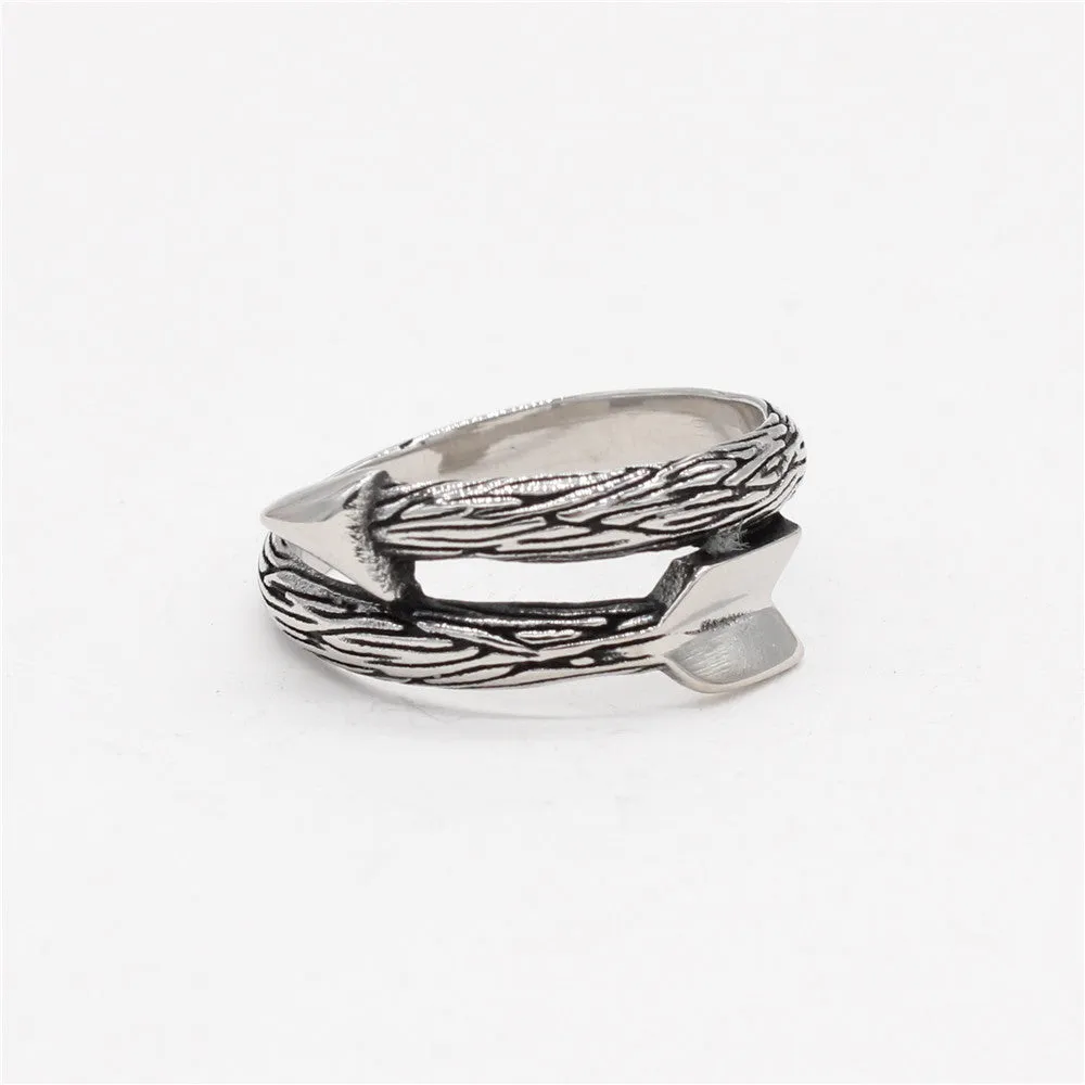 Cupid Arrow Titanium Steel Rings for Men and Women