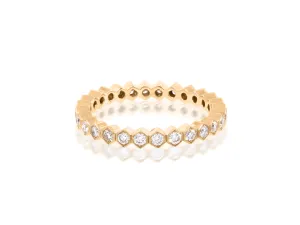 Diamond Hexagonal Eternity Band