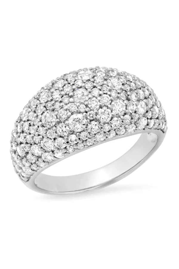 Diamond Sunburst Cocktail Ring