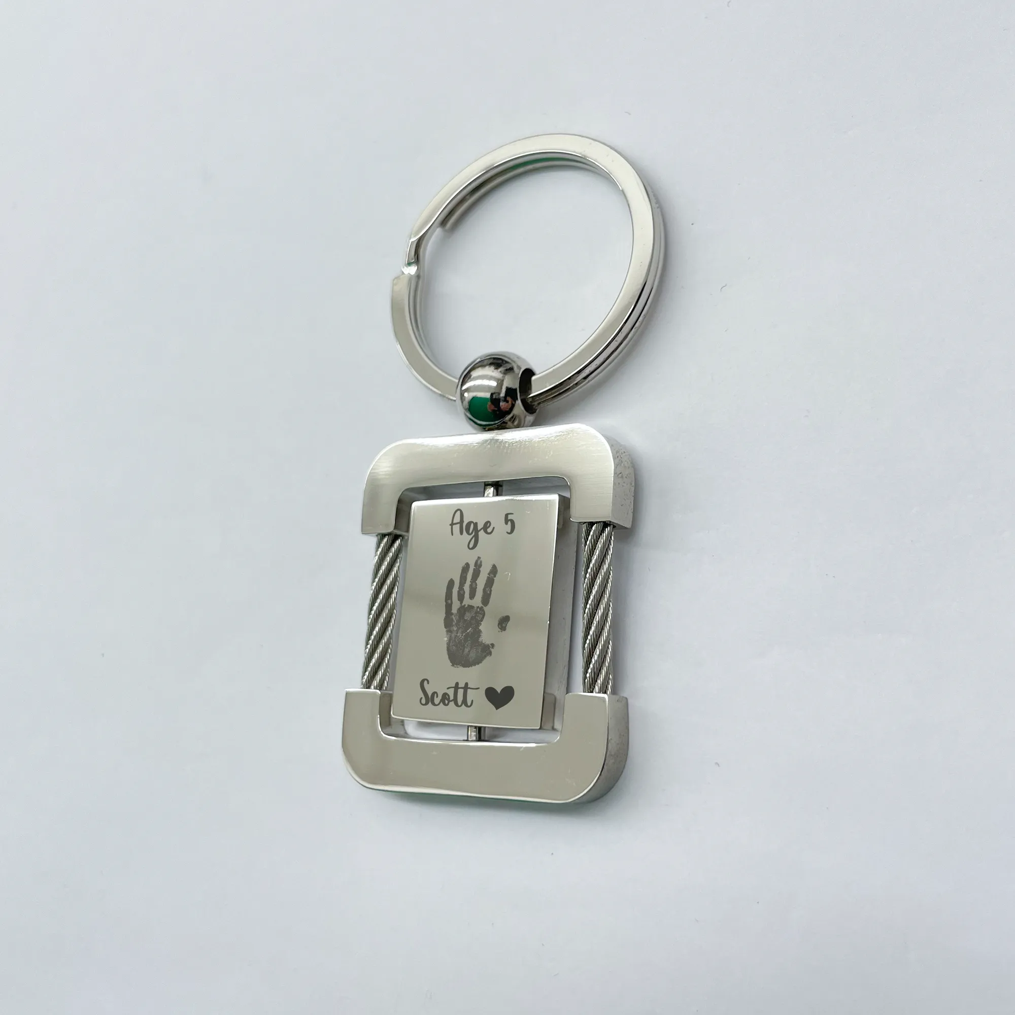 Double rotating square keychain CH 0103