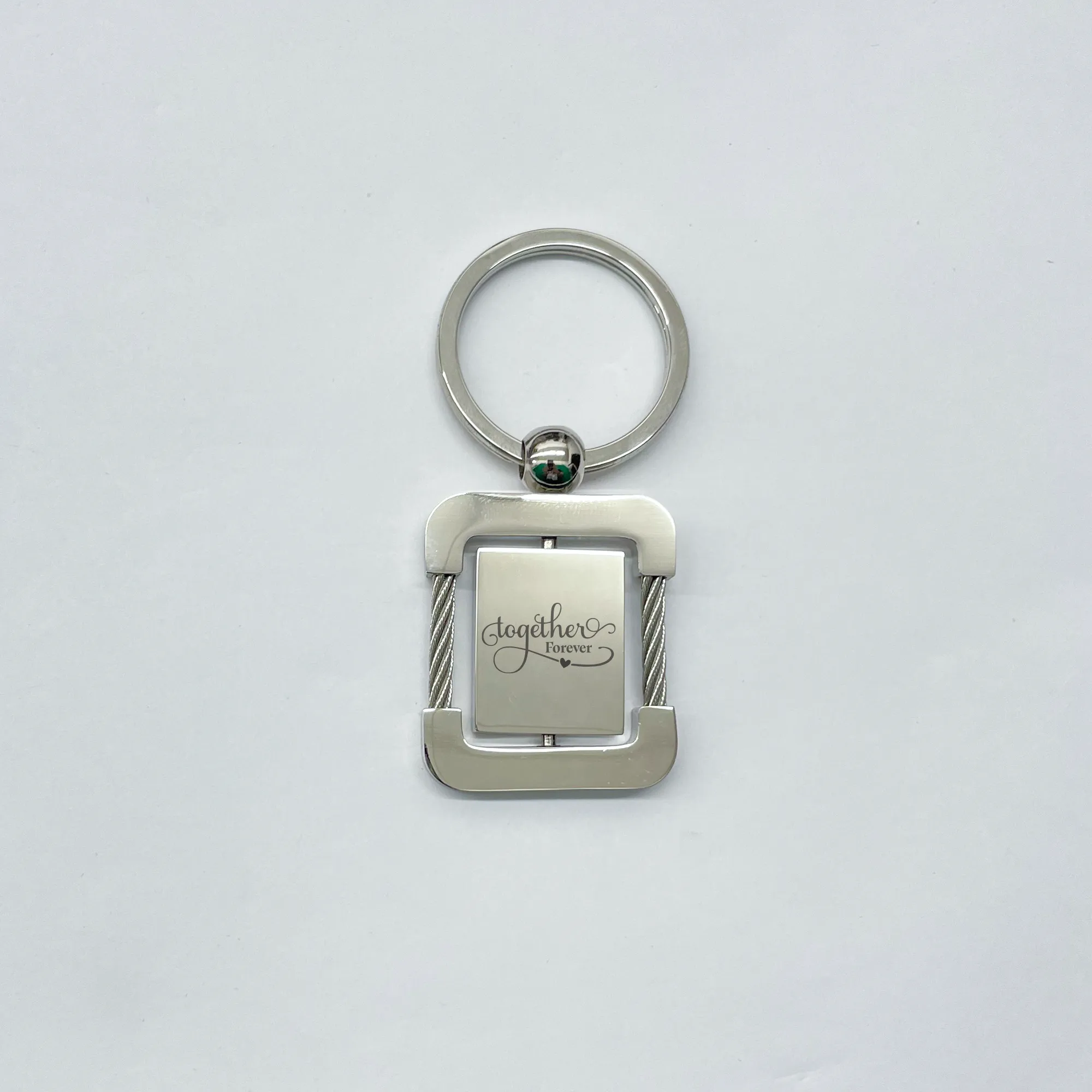 Double rotating square keychain CH 0103