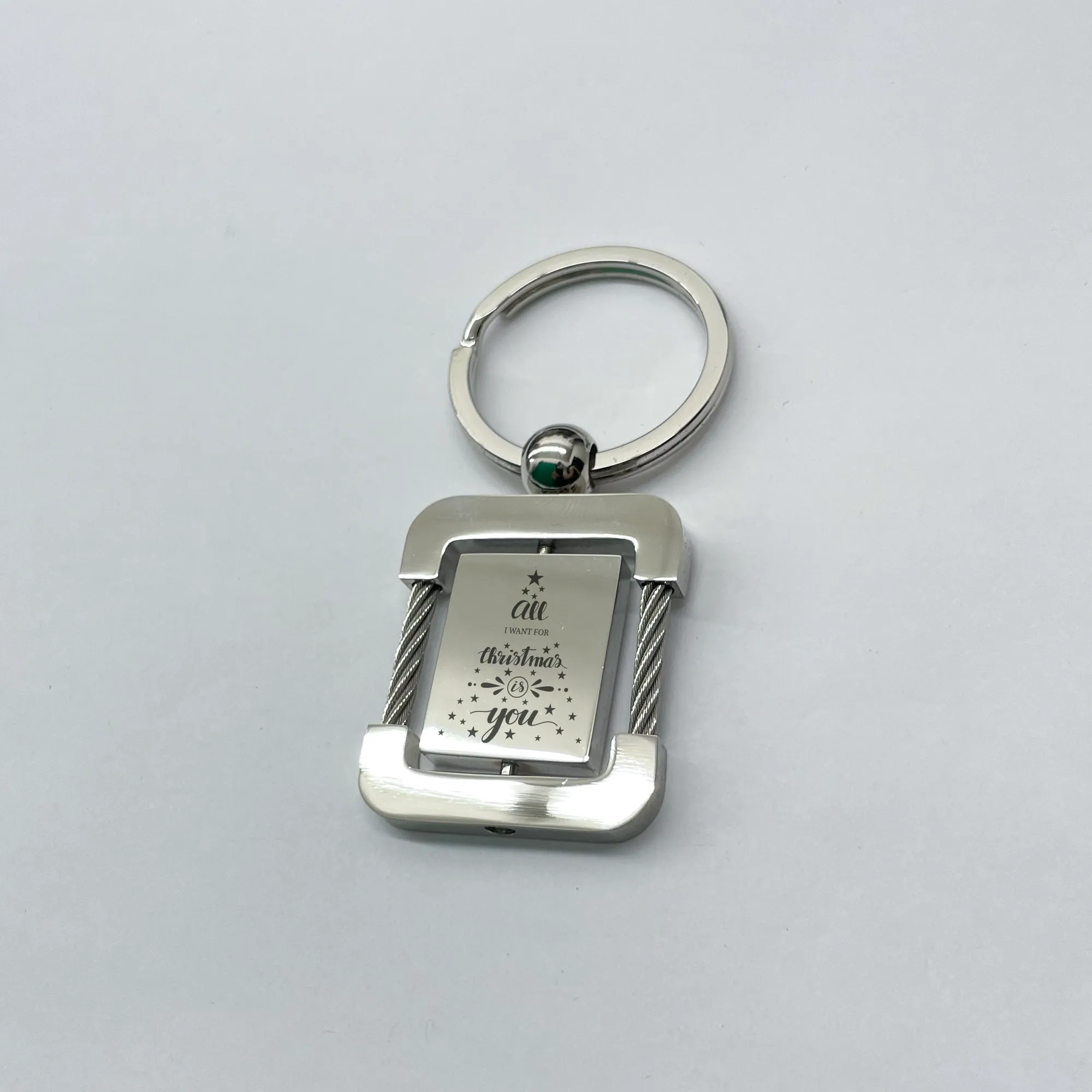 Double rotating square keychain CH 0103