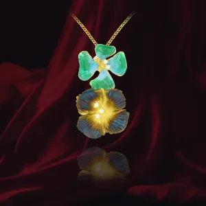 Ember and Enamel Blossom Pendant