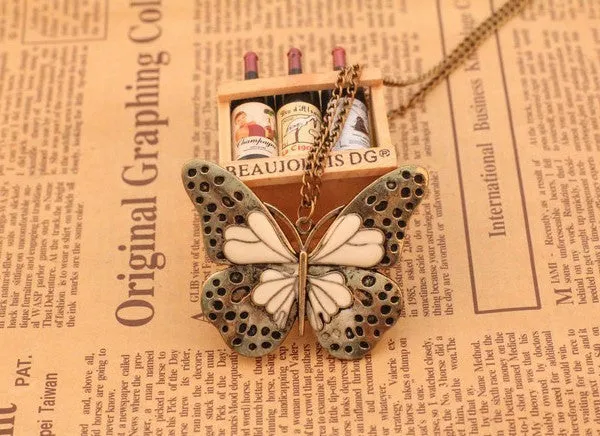 Fashion vintage butterfly necklace