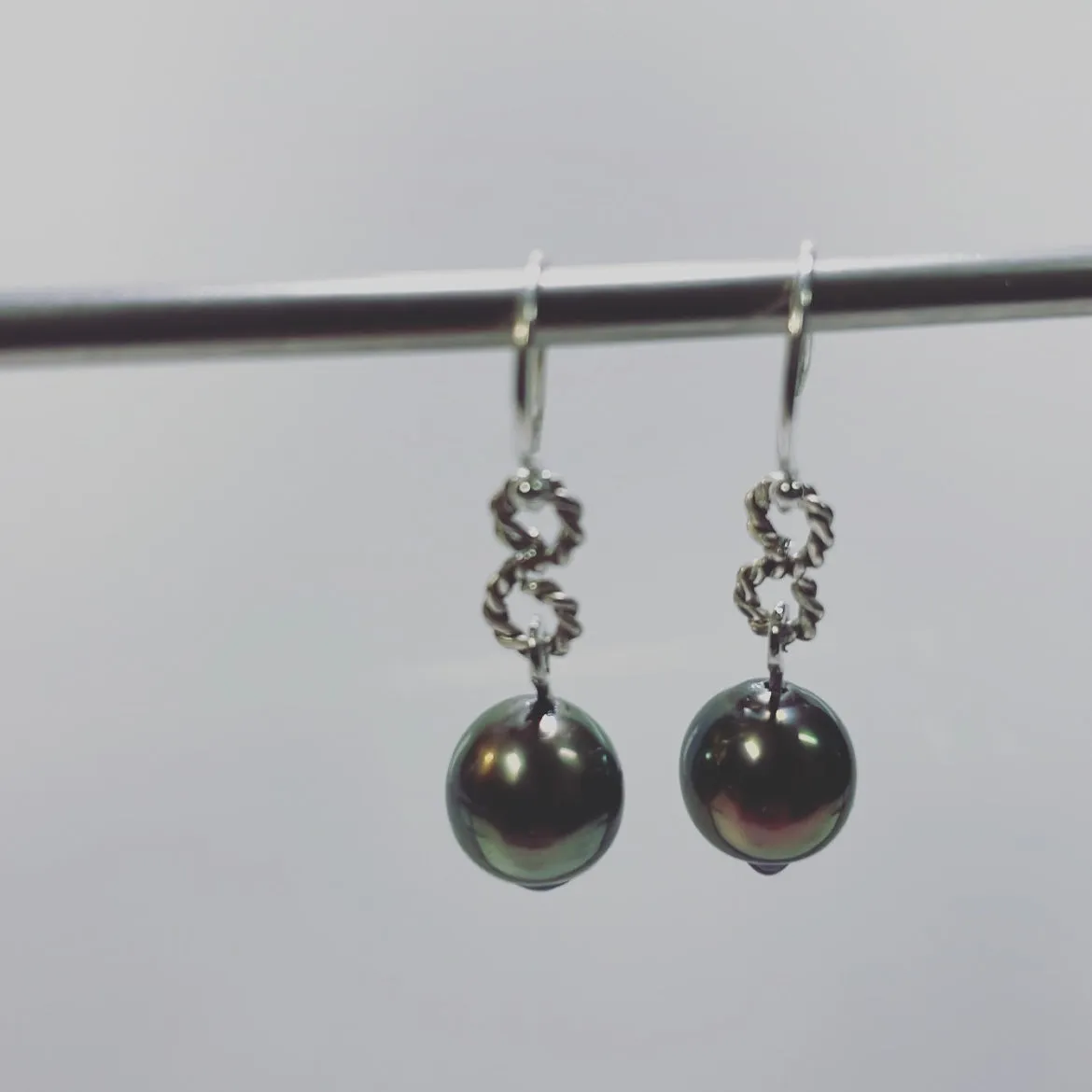 Figure 8 earrings sterling