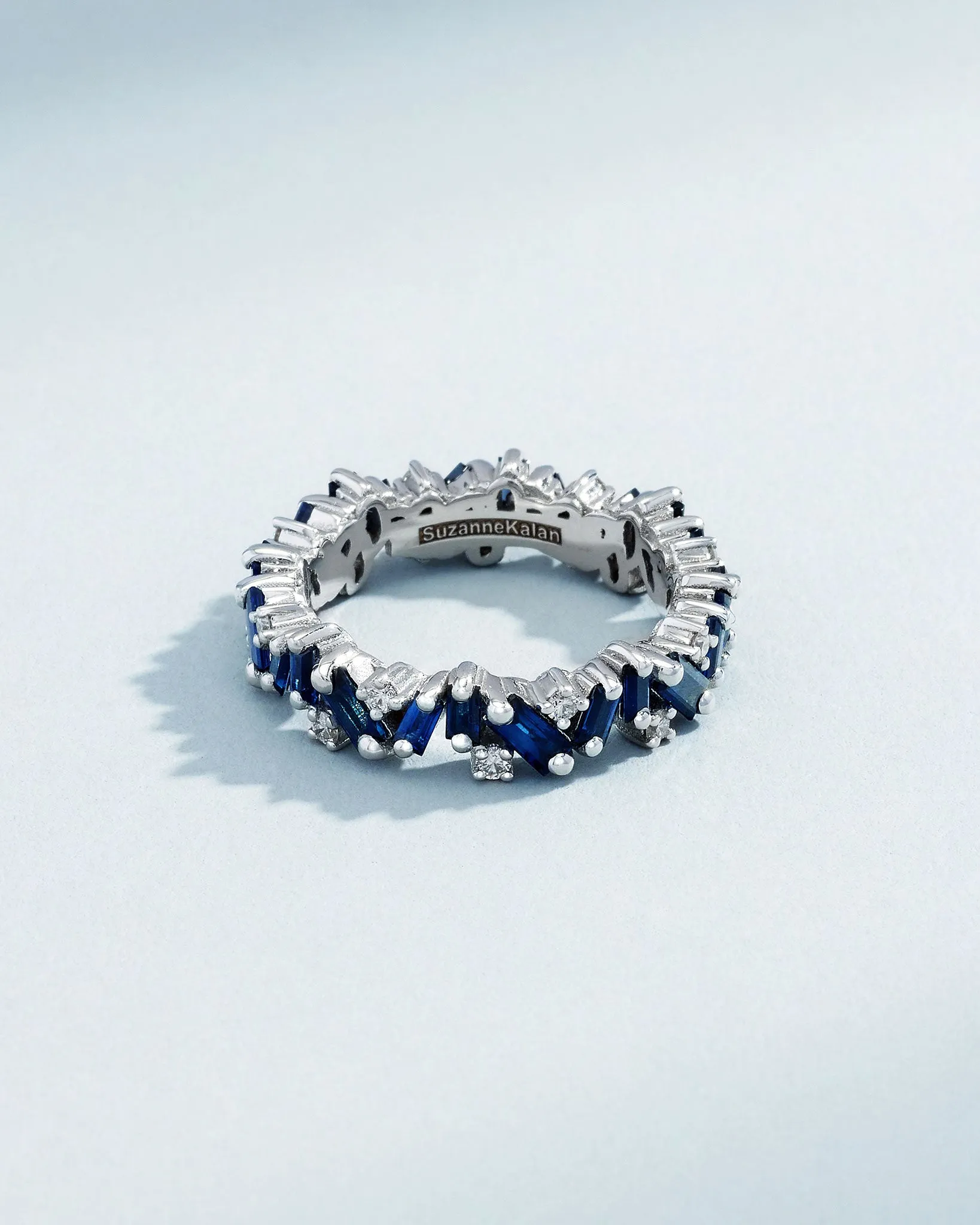 Frenzy Dark Blue Sapphire Eternity Band