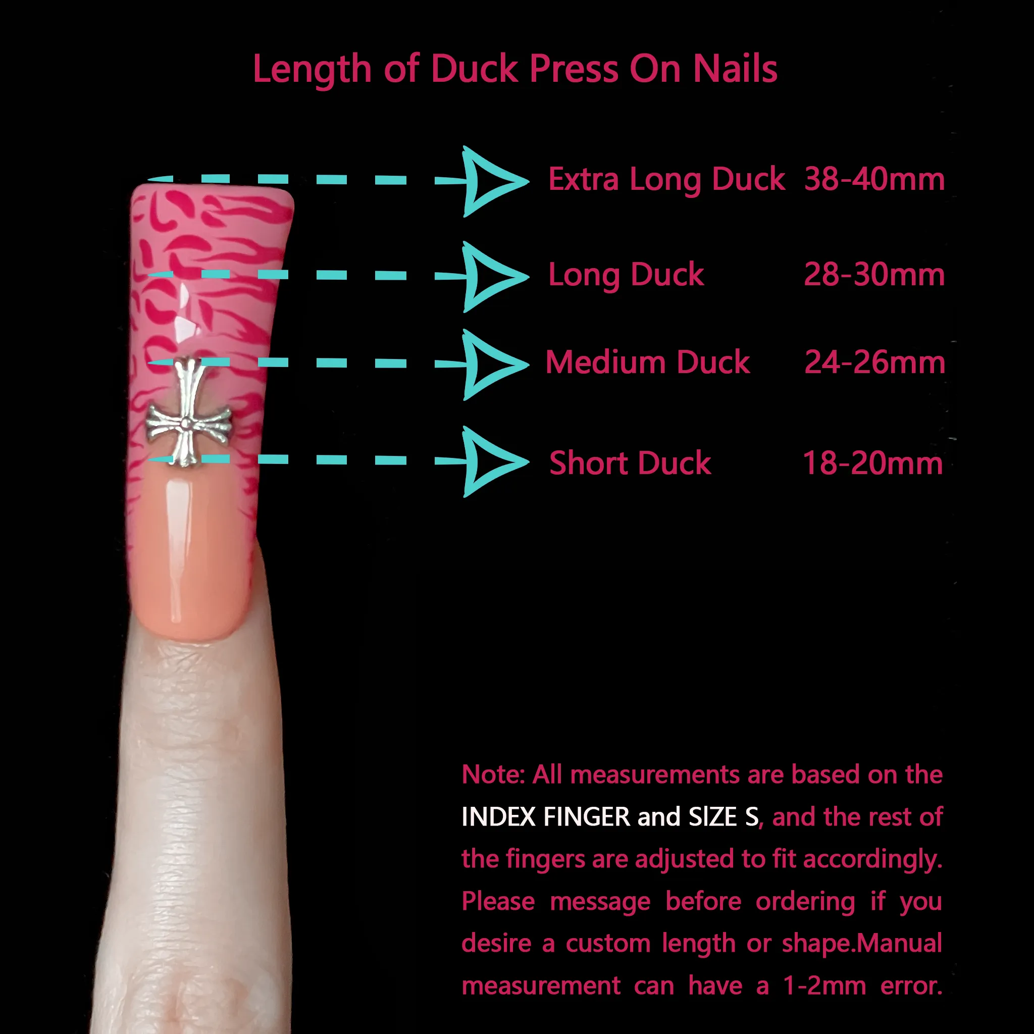 Glam Jungle Luxe 3D Long Duck Press-On Nails with Rhinestones, Animal Print & Neon Pop,  Handmade Nail, Gel Nails, Glue on Nail