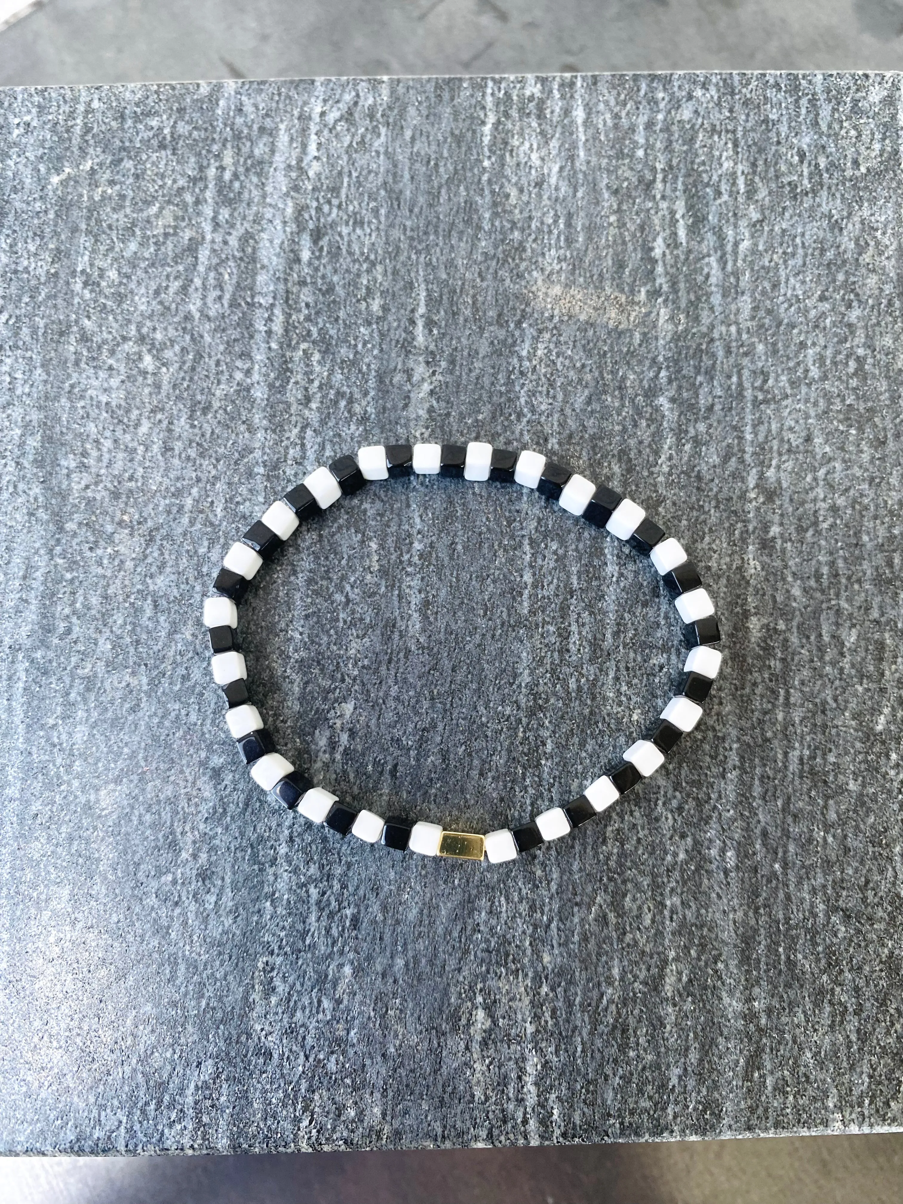 Glass Beaded Stretch Bracelet