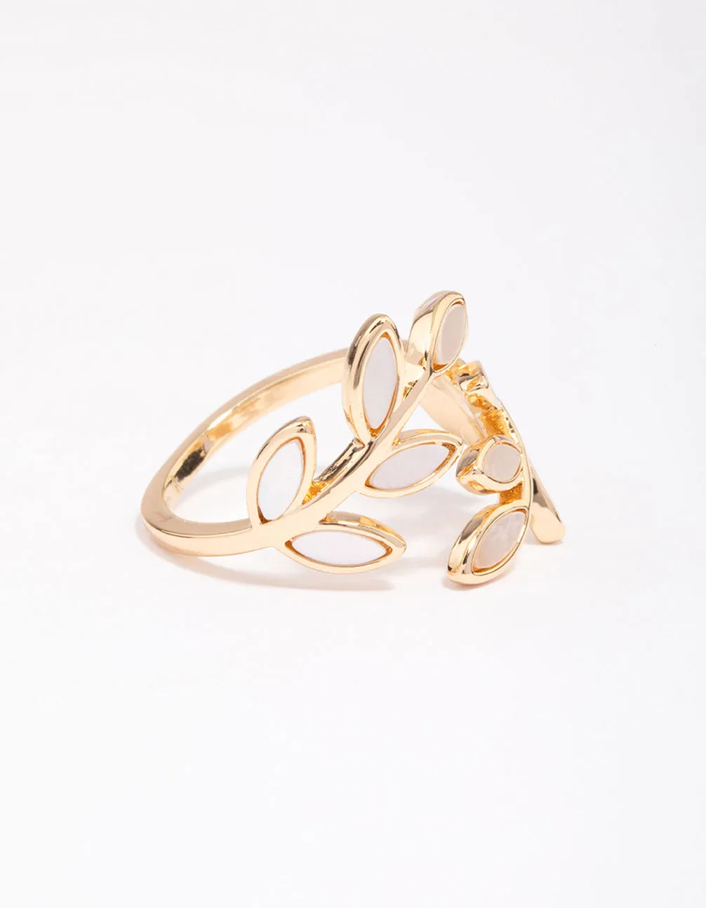 Gold Cats Eye Laurel Ring