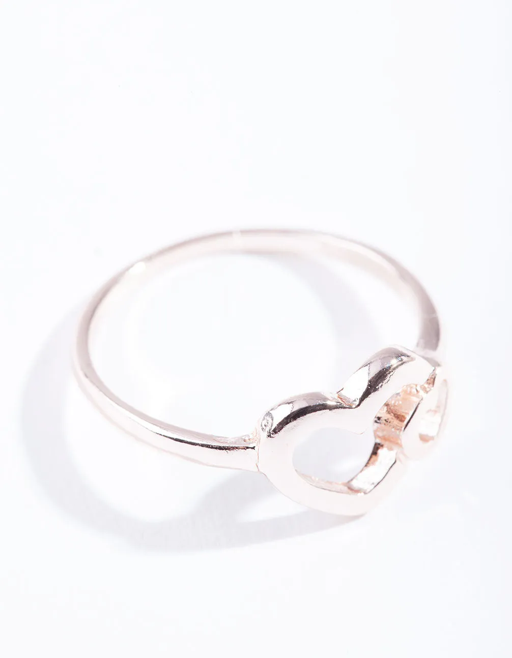 Gold Double Heart Ring