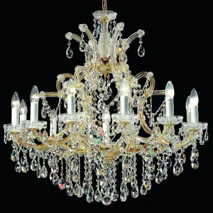 Gold Or Chrome Plated Crystal Glass Chandelier