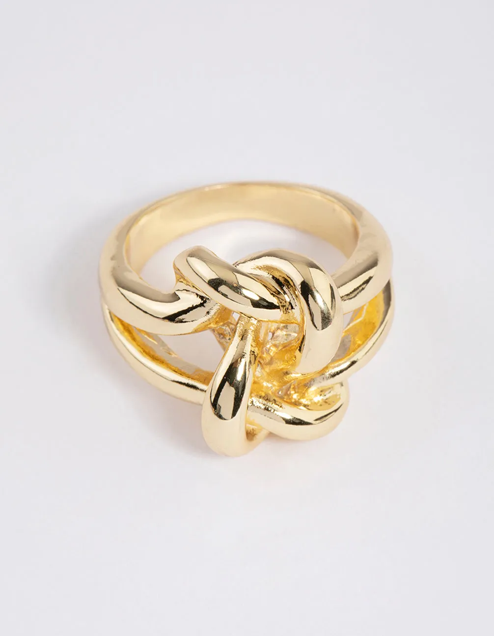 Gold Plated Double Knot Ring