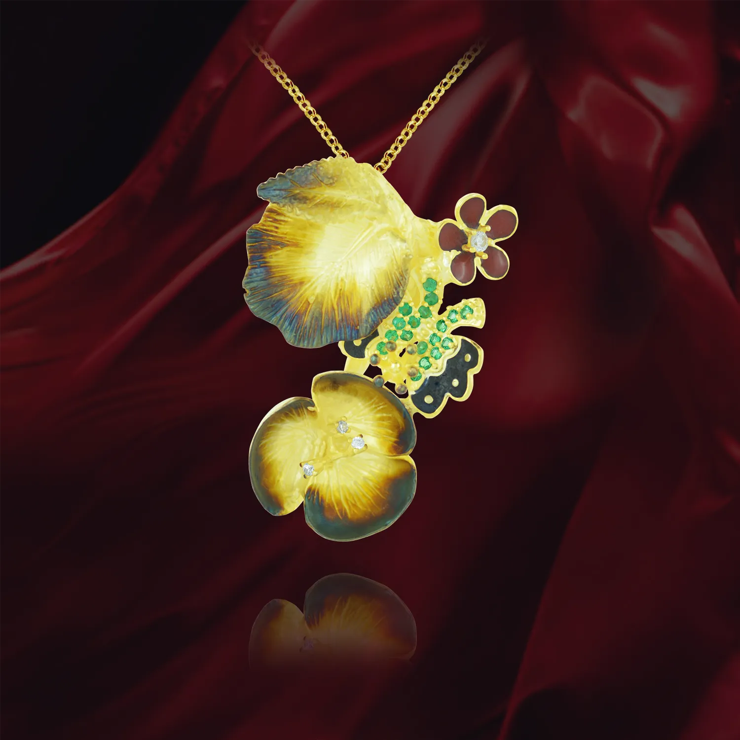 Golden Blossom Pendant