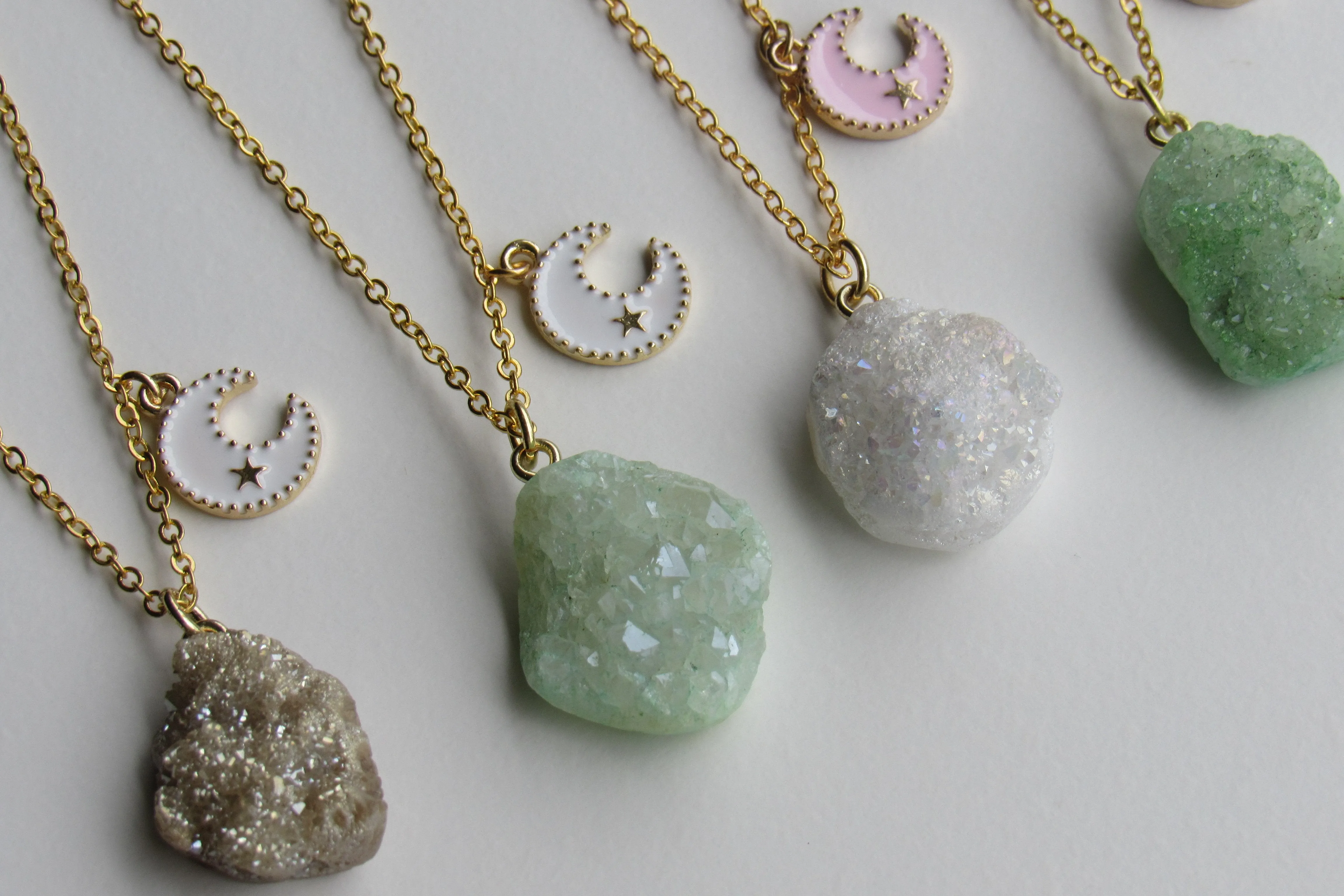 Golden Druzy Necklaces