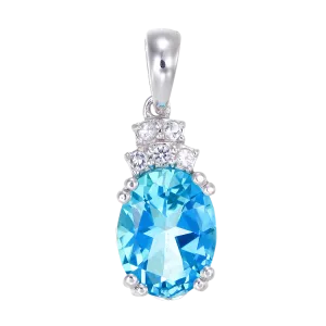 Gorgeous Cluster Pendant with Passion Topaz and Natural White Topaz