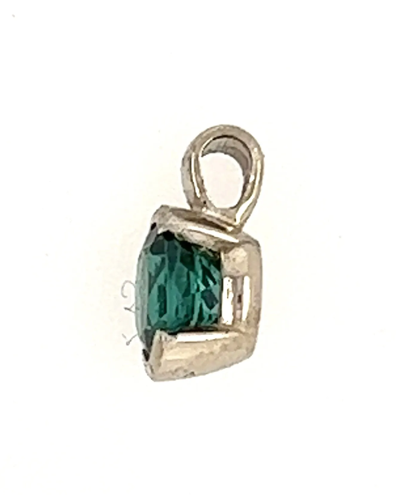 Green Tourmaline 14kt White Gold Pendant