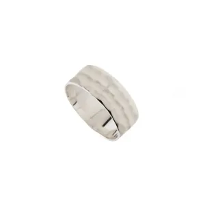 Hammered Silver Band Ring