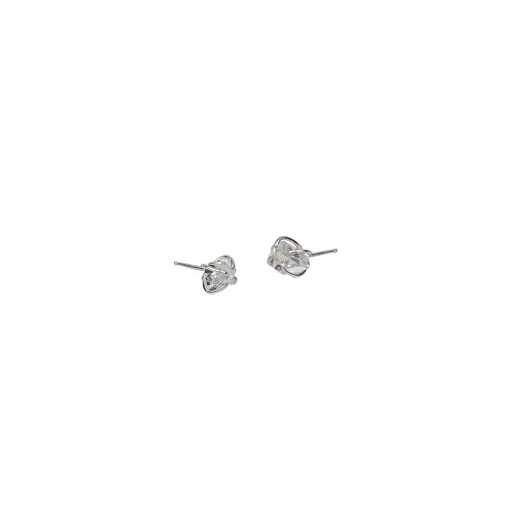 Herkimer Diamond Stud Earrings in Sterling Silver