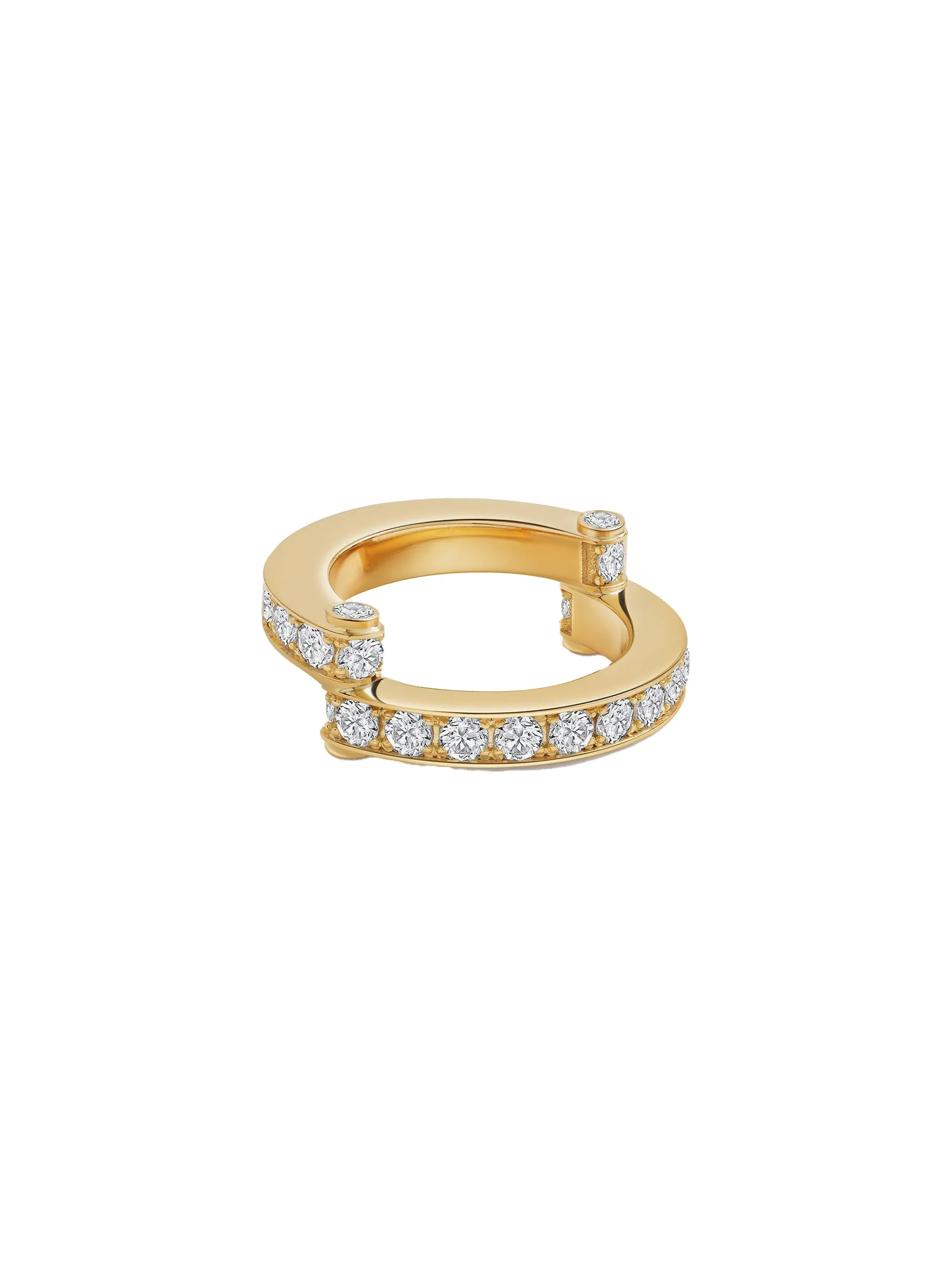 Hinged Twin Pavé Ring