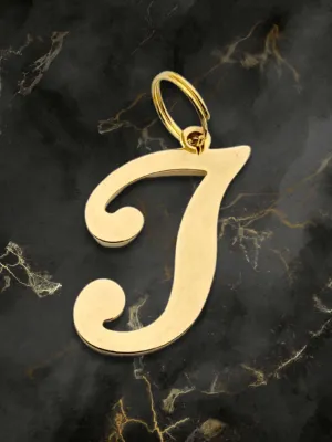 Initial Letter Jewelry Dog Tag - J