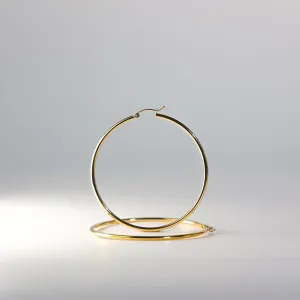 Large Gold Hoop Earrings 55 MM Wide Model-135