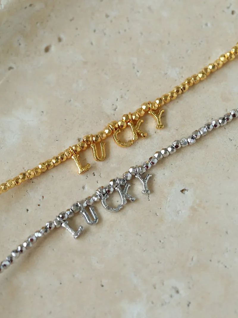 Luxurious Shiny Passepartout Lucky Letter Bracelet