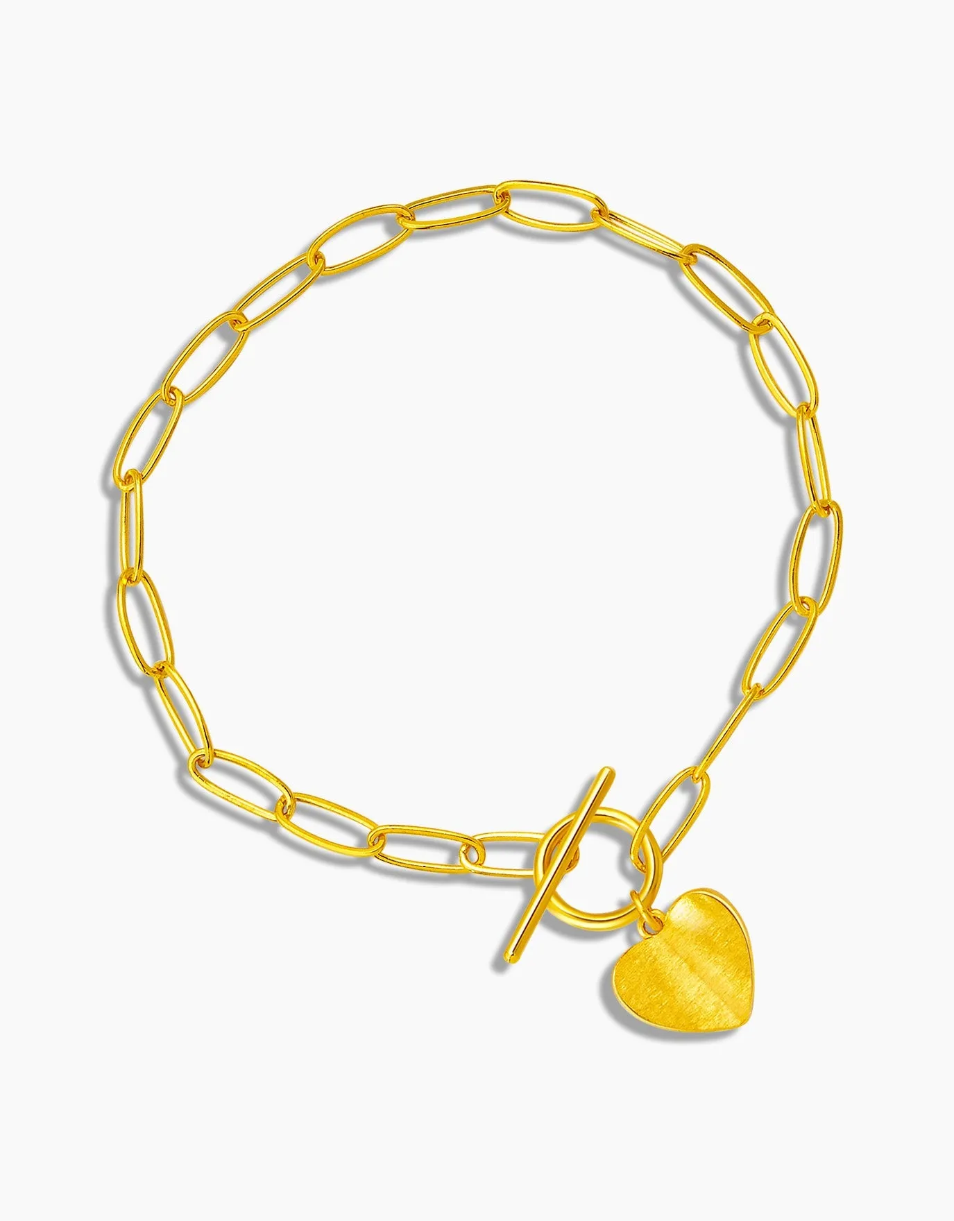 LVC 9IN Carla Heart 999 Gold Bracelet