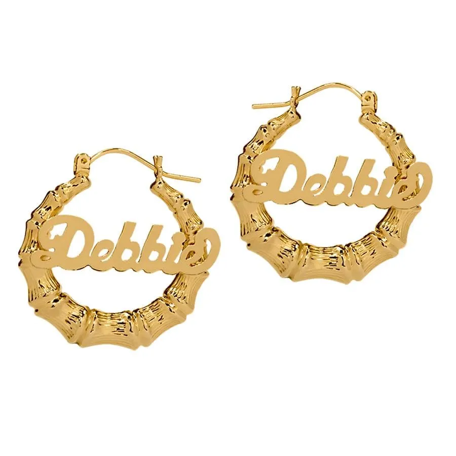 Name Hoop Earrings - Classic