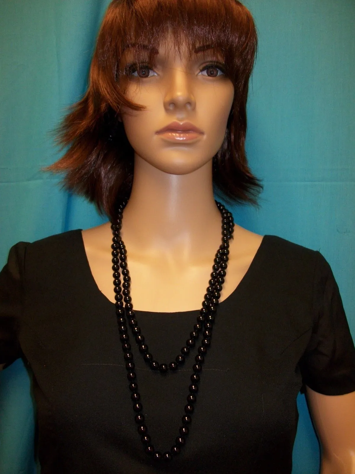 Necklace 520 Black Beads Pendants and Bracelet Set Jewelry