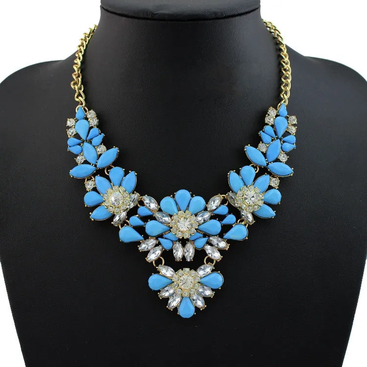 New design high quality jewelry fashion women color acrylic statement collar necklace Necklaces & Pendants