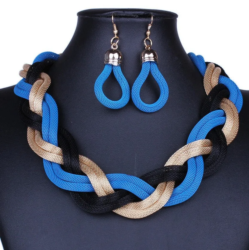 New Statement Necklace Vintage maxi Necklace jewelry Metal Choker Necklace Women Chunky Chain