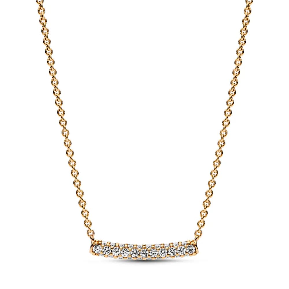 Pandora Timeless Pavé Single-row Bar Collier Necklace