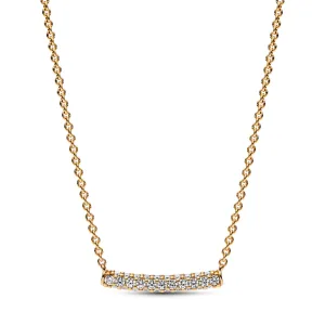 Pandora Timeless Pavé Single-row Bar Collier Necklace