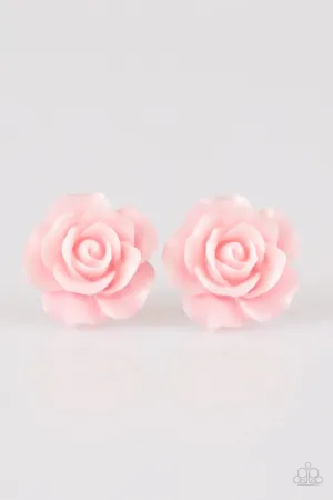 Paparazzi Earring ~ Garden Rave - Pink