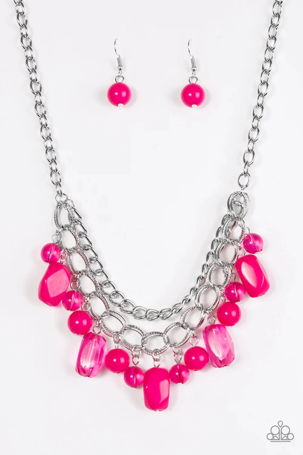 Paparazzi Necklace ~ Brazilian Bay - Pink