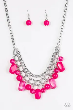 Paparazzi Necklace ~ Brazilian Bay - Pink