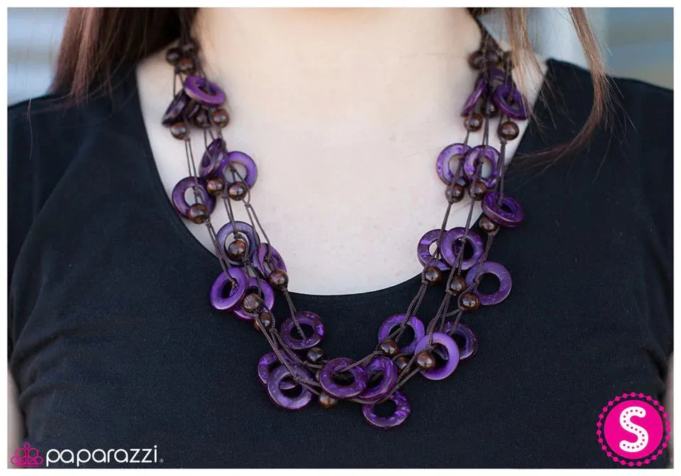 Paparazzi Necklace ~ Catch and Release - Purple