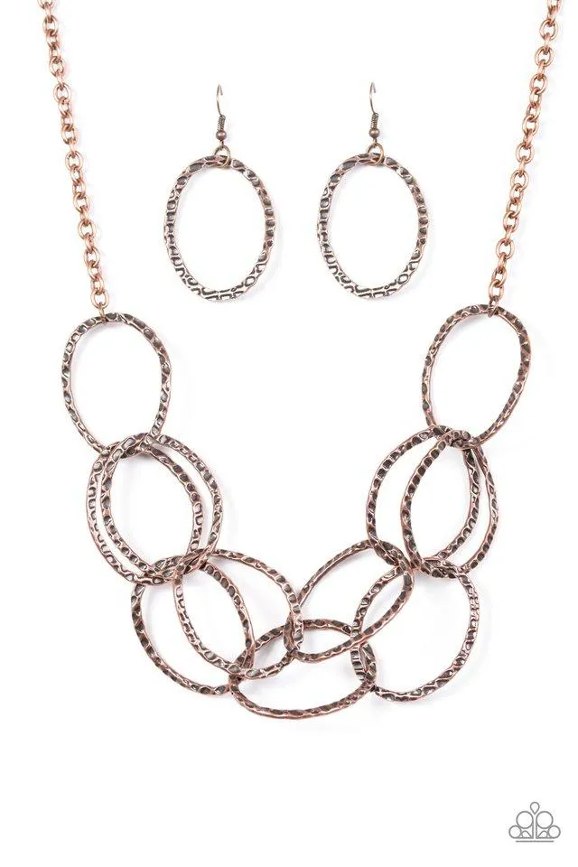 Paparazzi Necklace ~ Circus Royale - Copper