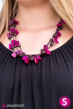 Paparazzi Necklace ~ Me, Myself, and ISLAND - Pink