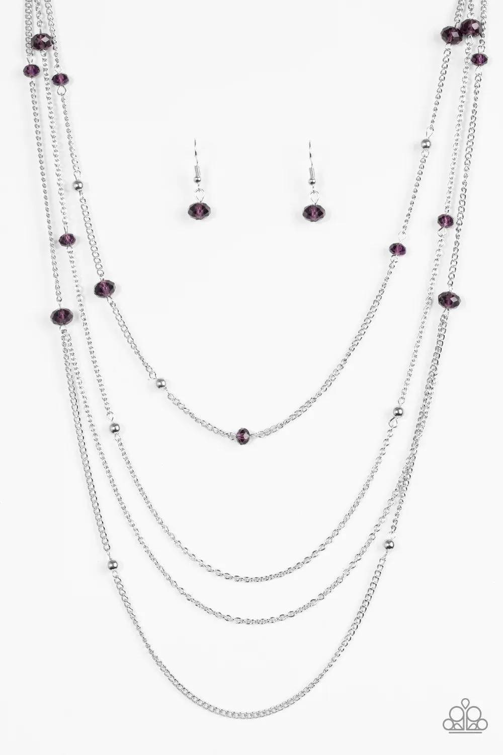 Paparazzi Necklace ~ On The Front SHINE - Purple