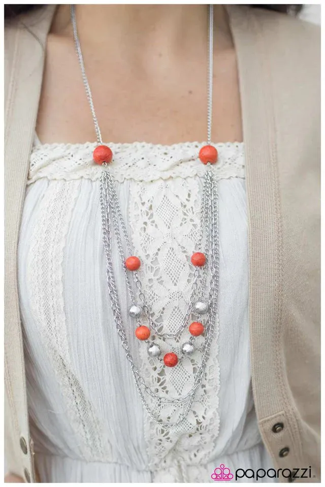 Paparazzi Necklace ~ Roman Holiday - Orange