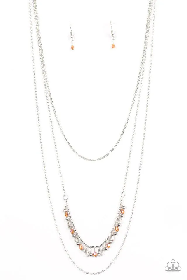 Paparazzi Necklace ~ Simply Serene - Orange