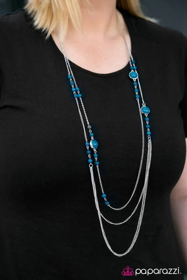 Paparazzi Necklace ~ Wide Open Skies - Blue